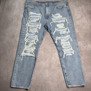 Levi's HI-BALL Distressed Premium Jeans Men TAG 42 Big E Denim Grunge 29" Inseam
